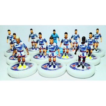 Subbuteo Andrew Table Soccer AFC Fiorentina away 2023-24 Conference League kit on WSB Professional bases
